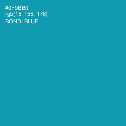 #0F9BB0 - Bondi Blue Color Image